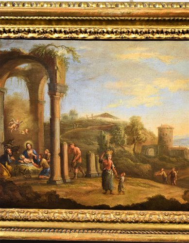Paysage arcadien avec Nativitè